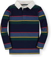 long sleeve rugby polo shirt for boys by hope & henry logo