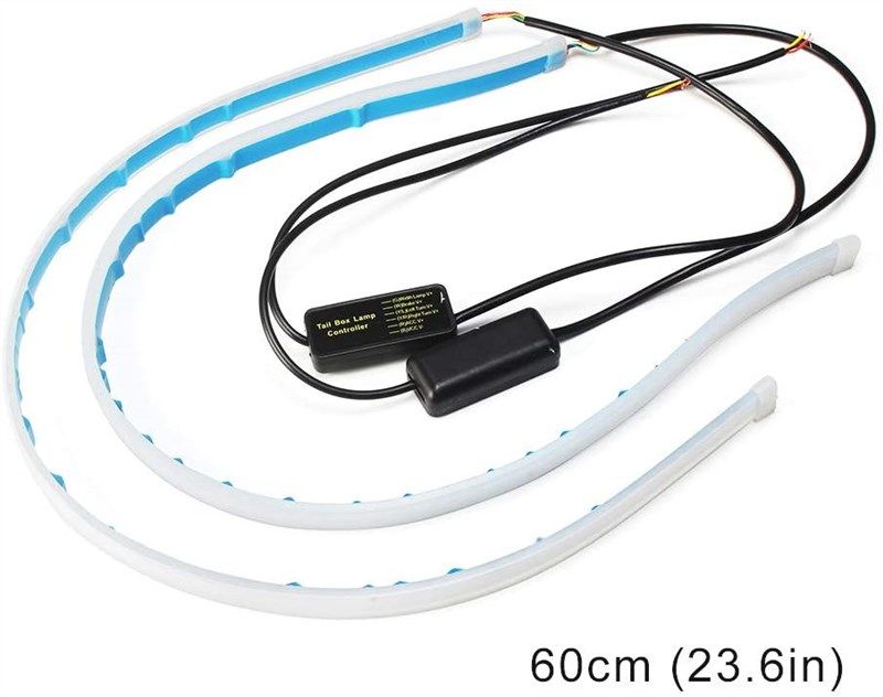 xinfok sequential flexible headlight daytime lights & lighting accessories 标志