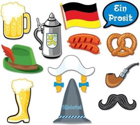 img 1 attached to 📸 Capture Oktoberfest Memories with 12 Pcs. of Assorted Design Photo Fun Signs!