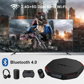 img 1 attached to Android TV Box 11.0 - EASYTONE Smart TV Box 8GB RAM 64GB ROM RK3566 Quad Core Chip - WiFi Gigabit Ethernet BT 4.0 8K 3D - Blacklit Беспроводная клавиатура в комплекте