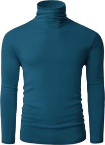 img 4 attached to Men's Turtleneck Long Sleeve Knitted Pullover: Comfy & Slim Fit TAPULCO Casual T-Shirts
