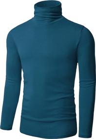 img 3 attached to Men's Turtleneck Long Sleeve Knitted Pullover: Comfy & Slim Fit TAPULCO Casual T-Shirts