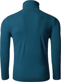 img 2 attached to Men's Turtleneck Long Sleeve Knitted Pullover: Comfy & Slim Fit TAPULCO Casual T-Shirts
