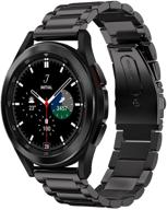 ремешки из нержавеющей стали shangpule для samsung galaxy watch 4 & watch 4 classic - стильные металлические заменители браслетов для женщин и мужчин логотип