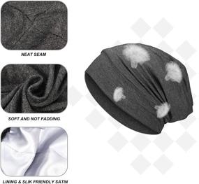 img 2 attached to Pieces Bonnet Adjustable Designed Sleeping Beanie