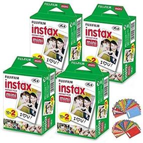 img 4 attached to 4 Pack of 20 FujiFilm Instax Mini Camera Film - Polaroid Printer Film - Total 80 Photo Sheets with 120 Colorful Mini Photo Stickers - Compatible with FujiFilm Instax Mini 11, 9, and 8, Fuji SP-1, SP-2