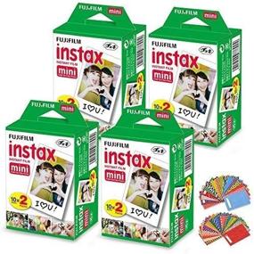 img 3 attached to 4 Pack of 20 FujiFilm Instax Mini Camera Film - Polaroid Printer Film - Total 80 Photo Sheets with 120 Colorful Mini Photo Stickers - Compatible with FujiFilm Instax Mini 11, 9, and 8, Fuji SP-1, SP-2