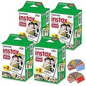 img 1 attached to 4 Pack of 20 FujiFilm Instax Mini Camera Film - Polaroid Printer Film - Total 80 Photo Sheets with 120 Colorful Mini Photo Stickers - Compatible with FujiFilm Instax Mini 11, 9, and 8, Fuji SP-1, SP-2