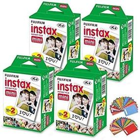 img 2 attached to 4 Pack of 20 FujiFilm Instax Mini Camera Film - Polaroid Printer Film - Total 80 Photo Sheets with 120 Colorful Mini Photo Stickers - Compatible with FujiFilm Instax Mini 11, 9, and 8, Fuji SP-1, SP-2