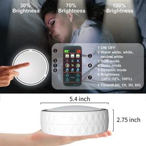 img 1 attached to Convenient and Versatile: Starxing 5-inch Wireless Puck Light with Remote Control - Battery Operated Ceiling Light for Kitchen Cabinet, Closet, Bedroom, Stairs - Shower Light Option - Includes DC Power Cord/ Sticker (White)