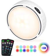 convenient and versatile: starxing 5-inch wireless puck light with remote control - battery operated ceiling light for kitchen cabinet, closet, bedroom, stairs - shower light option - includes dc power cord/ sticker (white) логотип