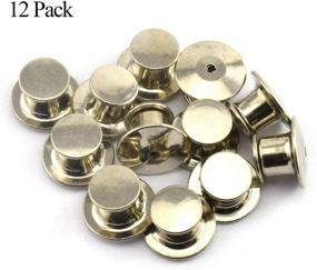 img 1 attached to 🔒 LQ Industrial 12PCS Metal Locking Pin Backs Clasp Bulk Pin Keepers for Name Tags, Books, Disney Pins - Secure Your Collection with Silver Locking Pin Backs