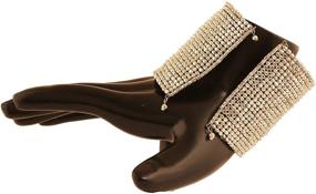 img 2 attached to 💎 Exquisite Touchstone Indian Handcrafted Stylish Jewelry: Broad Cuff Bracelet in Gold Silver Tone for Women