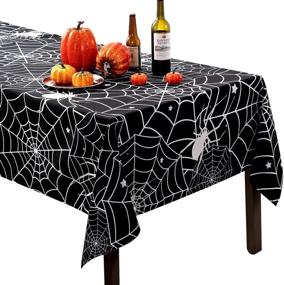 img 4 attached to 🎃 Halloween Spillproof Rectangular Tablecloth Tablecover