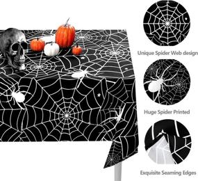 img 1 attached to 🎃 Halloween Spillproof Rectangular Tablecloth Tablecover