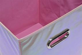 img 2 attached to 📦 6 Pack of Foldable Cube Storage Bins - Collapsible Fabric Storage Cubes, Ideal Organizers for Shelf, Closet, or Underbed. Perfect for Clothes or Kids Toy Storage - Shiny Pink Finish