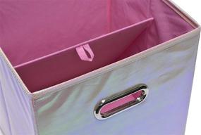 img 1 attached to 📦 6 Pack of Foldable Cube Storage Bins - Collapsible Fabric Storage Cubes, Ideal Organizers for Shelf, Closet, or Underbed. Perfect for Clothes or Kids Toy Storage - Shiny Pink Finish