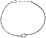 🔗 infinity love knot anklet ankle bracelet for women with beaded ball snake chain made of 925 sterling silver, adjustable size from 9 to 10 inches logo