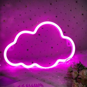 img 4 attached to 🌥️ Cloud Light: Aesthetic Led Signs for Pink Teen Girl Room Decor & Bedroom Aesthetic - Perfect Home Decoration, Bar & Kids Night Light