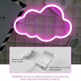 img 1 attached to 🌥️ Cloud Light: Aesthetic Led Signs for Pink Teen Girl Room Decor & Bedroom Aesthetic - Perfect Home Decoration, Bar & Kids Night Light