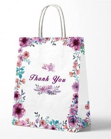 img 4 attached to 🌸 Neeho 50 Pcs Thank You Gift Bags with Floral Design - Perfect for Small Business, Weddings & Baby Showers!