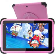 👧 7-inch kids tablet with 2gb ram, 32gb storage, android 10, kidoz learning, coppa certified, ips hd display, wifi, disney + app compatible - pink logo