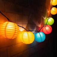 multicolor mini lantern string lights - 8.5ft, 10 nylon hanging lanterns, plug in, connectable up to 25 strands - ideal for patio, bedroom, party, wedding, bistro логотип