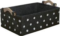 grey felt storage baskets - small containers for organizing underwear, socks, toiletries & more. perfect bathroom organizer bin or fabric cubes for home storage. logo
