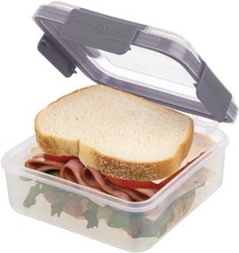 img 3 attached to 🥪 SnapLock by Progressive 16 Sandwich Container in Gray: Ultimate Food Storage Solution