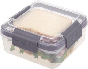 img 2 attached to 🥪 SnapLock by Progressive 16 Sandwich Container in Gray: Ultimate Food Storage Solution