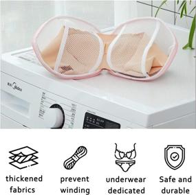 img 2 attached to 🧺 KATEI STORY Laundry Bag Bra Washing Bags Set Of 3: High Permeability Fine Mesh Bra Bag with Exclusive Lock to Prevent Zipper Shifting - Reusable and Effective!