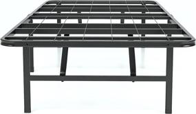 img 2 attached to 🛏️ IYEE NATURE 14 Inch Full Size Metal Platform Bed Frame with Steel Slat Support, No Box Spring Needed, Black - Large Storage Space Available