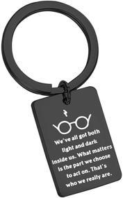 img 4 attached to Inspire and Stand Out with 🌟 Sirius Black Quote Keychain: The Perfect Gift