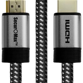 img 4 attached to 🔌 HDMI-кабель высокого качества длиной 10 футов (4K 60 Гц, HDCP 2.2, HDR, 18 Гбит/с) с оплетенным шнуром