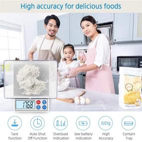 img 2 attached to 🎛️ Toprime Mini Size Food Scale - Digital Gram Scale with High Precision 0.01g increments, LCD Display, and 1 Tray - 600g Capacity in Stainless Steel - Multipurpose Scale with PCS Convert Unit - White