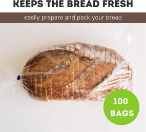 img 3 attached to 🍞 100 Pack Reusable Clear Bread Bags with Ties - Airtight and Moisture-free Storage Solution for Homemade Bread, Ideal for Home Bakers and Bakery Owners