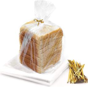 img 4 attached to 🍞 100 Pack Reusable Clear Bread Bags with Ties - Airtight and Moisture-free Storage Solution for Homemade Bread, Ideal for Home Bakers and Bakery Owners