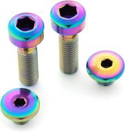 🚴 oil slick anodized titanium brake hardware kit - upgrade for shimano xtr/xt/slx/deore logo