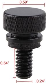 img 2 attached to 🔩 High-Quality Stainless Steel Seat Bolt Rear Mount Screw for Harley Davidson 1996-2021, 2 PCS - Black Finish