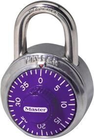 img 2 attached to 🔒 Master Lock 1514D Padlock - Standard Dial Combination Lock, 1-7/8 in. Wide - Assorted Colors - 1.875" - Purple