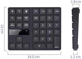 img 1 attached to Portable USB Wireless Numeric Keypad: Ultra-Silent 35-Keys Rechargeable External Pad for MacBook/MacBook Pro/Air and Windows Laptop