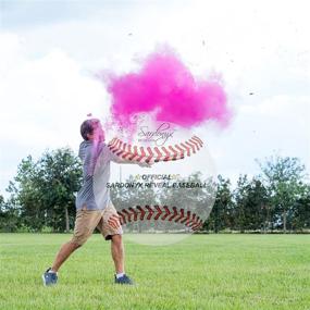img 1 attached to Official Sardonyx Reveal Gender Reveal Baseball Set: Vibrant Pink and Blue Powder + Bonus 20 Team Stickers - Sex Reveal Party, Team Girl (Pink) and Team Boy (Blue) - Baby Gender Reveal Smoke Bombs