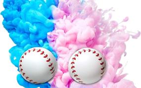 img 4 attached to Official Sardonyx Reveal Gender Reveal Baseball Set: Vibrant Pink and Blue Powder + Bonus 20 Team Stickers - Sex Reveal Party, Team Girl (Pink) and Team Boy (Blue) - Baby Gender Reveal Smoke Bombs