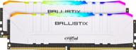 🔮 crucial ballistix rgb 3600mhz ddr4 gaming memory kit - 16gb (8gbx2) cl16, bl2k8g36c16u4wl - white логотип