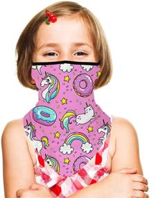 img 4 attached to Gaiter Bandanas Cover Loops Girls Girls' Accessories