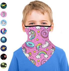 img 3 attached to Gaiter Bandanas Cover Loops Girls Girls' Accessories