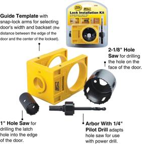 img 3 attached to 🔐 IVY Classic 27003 Carbon-Steel Lock Installation Kit with Guide Template | Ideal for Wood Doors | Carded Packaging