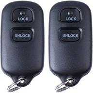 pack of 2 keyless entry remote key fobs for toyota tundra 2004-2006, echo rav4 2004 2005, highlander 2002-2007, fj cruiser 2007 2008 (fccid: hyq12bbx hyq12ban) logo