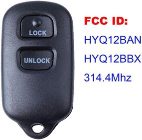 img 1 attached to Pack of 2 Keyless Entry Remote Key Fobs for Toyota Tundra 2004-2006, Echo Rav4 2004 2005, Highlander 2002-2007, Fj Cruiser 2007 2008 (FCCID: HYQ12BBX HYQ12BAN)