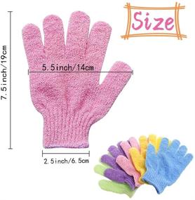 img 3 attached to Revitalize Your Skin with 14 Pairs of Exfoliating Bath Gloves in 7 Vibrant Colors!